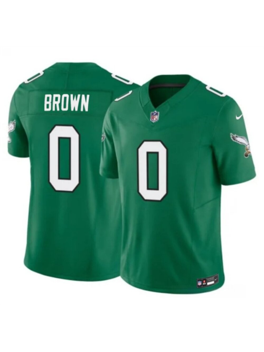 Adult Mens Hollywood Brown Kelly Green Vapor Stitched Jersey